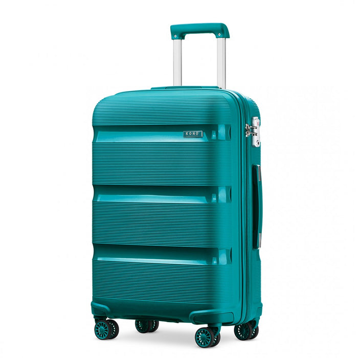 24 Inch Bright Hard Shell Pp Suitcase  Classic Collection  Blue/green