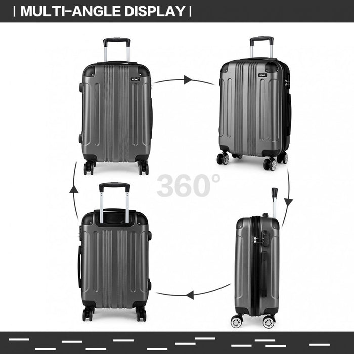 24 Inch ABS Hard Shell Suitcase Luggage  Grey