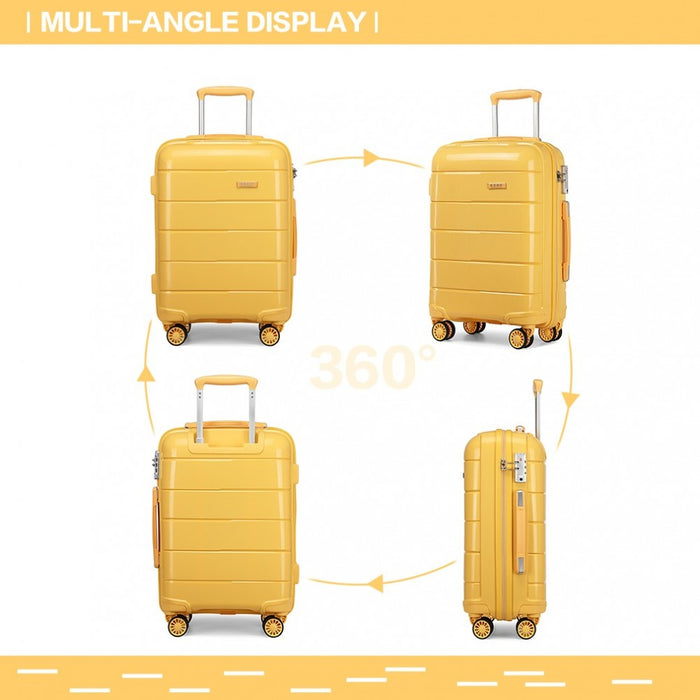 24 Inch Hard Shell Pp Suitcase  Yellow