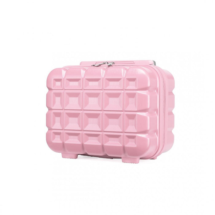 K2292l - Trousse de toilette Kono à coque rigide et légère en ABS de 13 pouces - Rose