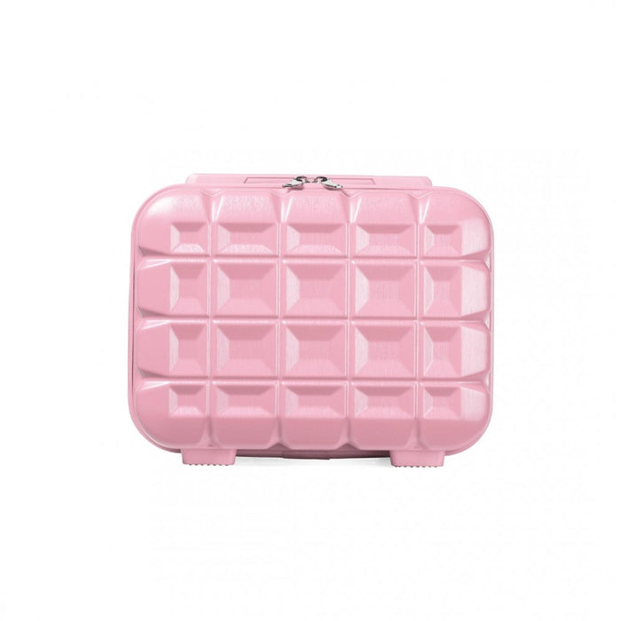 K2292l - Trousse de toilette Kono à coque rigide et légère en ABS de 13 pouces - Rose