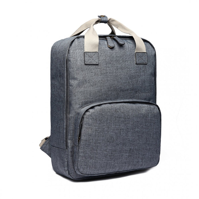 LG1807-Retro Backpack School Bag Travel Rucksack Laptop Bag Grey