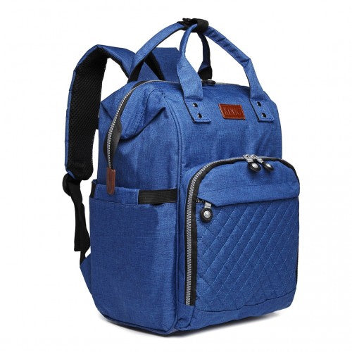 E6705 - Kono Wide Open Designed Baby Diaper Changing Backpack - Blue